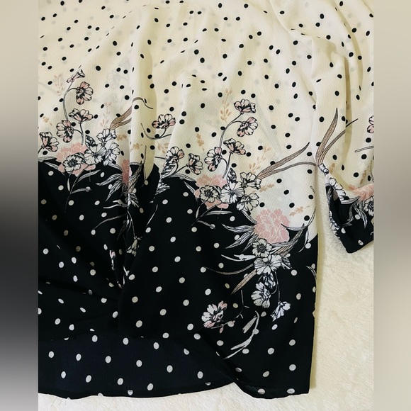 Sara Michelle 3/4 Balloon Sleeve Round Neck Sz 1X - Picture 8 of 10